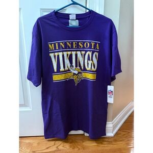 New Minnesota Vikings NFL Purple T-Shirt Men's Size L Football Team Tee